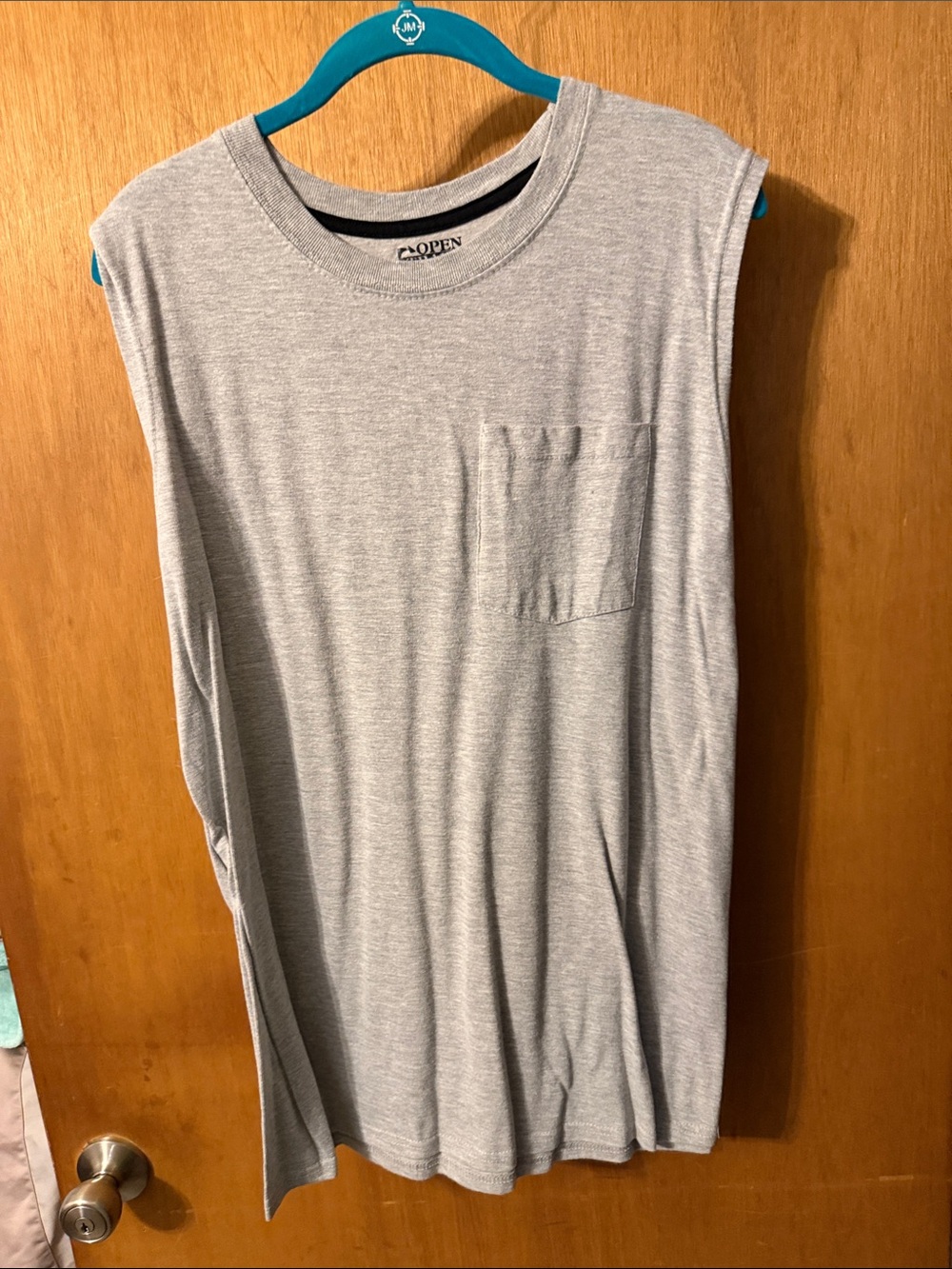 CQRVN Men's Light Gray Sleeveless Pocket Tank